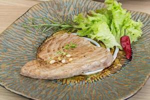 Grilled tuna steak photo