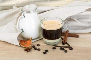 Coffee with milk photo