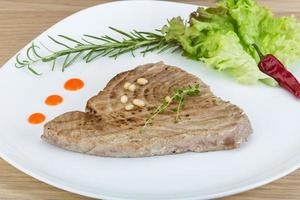 Grilled tuna steak photo