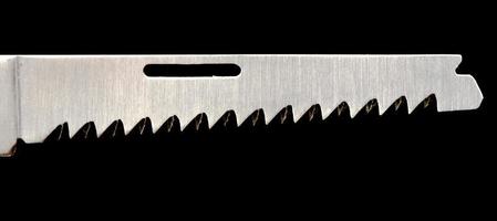 sierra de cuchillo en negro foto