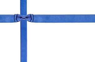 blue satin bows and ribbons isolated - set 10 photo