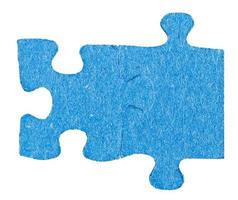 two connected jigsaw puzzle pieces photo