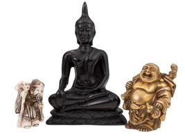 statuettes of gods or wise men isolated photo