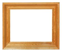 marco de madera simple con lienzo recortado foto