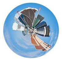 spherical panoramic view of Moscow city photo