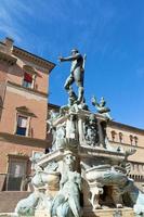 Fountain of Neptune on Piazza del Nettuno in Bologna in sunny day photo