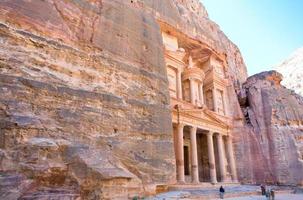 Treasury Monument and plaza in antique city Petra photo