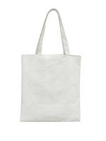 Canvas bag on isolated white background.Cloth bags instead of plastic bags in shopping for the environment.Object clipping path photo