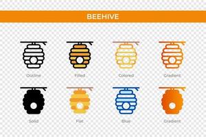 beehive icon in different style. beehive vector icons designed in outline, solid, colored, filled, gradient, and flat style. Symbol, logo illustration. Vector illustration