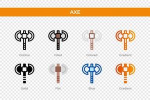 axe icon in different style. axe vector icons designed in outline, solid, colored, filled, gradient, and flat style. Symbol, logo illustration. Vector illustration