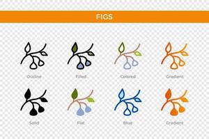 figs icon in different style. figs vector icons designed in outline, solid, colored, filled, gradient, and flat style. Symbol, logo illustration. Vector illustration