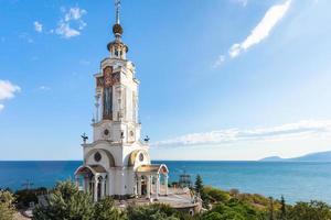 view of Church-lighthouse of St Nicholas in Crimea photo