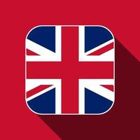 United Kingdom flag, official colors. Vector illustration.