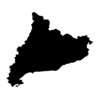 mapa de cataluña, región de españa. ilustración vectorial vector