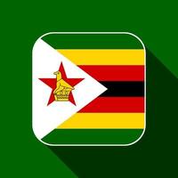 Zimbabwe flag, official colors. Vector illustration.