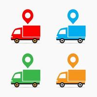 collection of Car location icon vector. Car pointer iconvector. car position concep icon vector