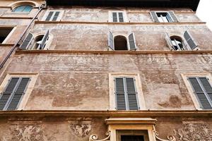 decorated medieval house in Rome, Italy photo