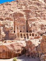 front view of Royal Urn Tomb in ancient Petra city photo