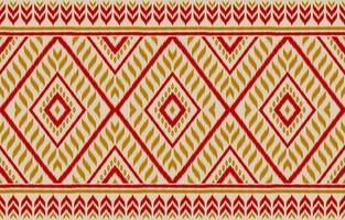 Beautiful carpet ikat art. Geometric ethnic seamless pattern in tribal. Fabric Indian style. vector