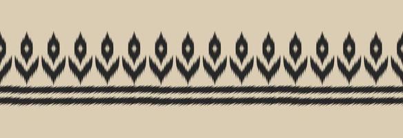 Border ethnic ikat pattern art. folk embroidery, and Mexican style. Aztec geometric ornament print. vector