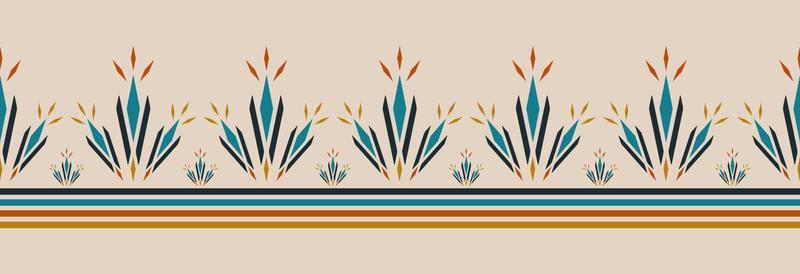 Border ethnic tribal pattern art. folk embroidery, and Mexican style. Aztec geometric ornament print.