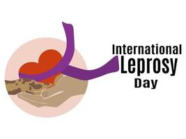 International Leprosy Day, Idea for a poster, banner, flyer or postcard on a medical theme vector