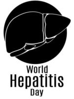 World Hepatitis Day, idea for a poster, banner, flyer, postcard on a medical theme vector