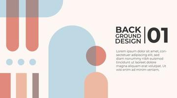 Abstract Geometric Pastel Background Design vector