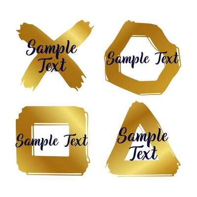 Gold Luxury Heading Frame with abstract brush