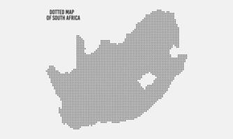 Ilustración de vector de mapa de Sudáfrica punteado