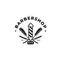 Vintage barbershop vector emblems and labels. Barber badges and logos. Barbershop logo and barber shop vintage label and badge illustration