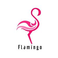 plantilla de vector de diseño de logotipo de flamenco