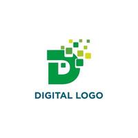 Digital Abstract Technology Logo Stock Vector