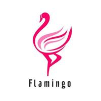 Flamingo logo design Vector template