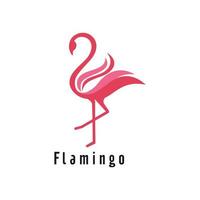 plantilla de vector de diseño de logotipo de flamenco