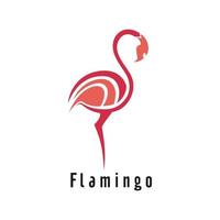 Flamingo logo design Vector template