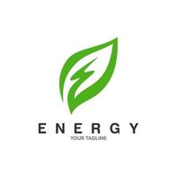 plantilla de vector de logotipo de energía verde