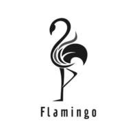 Flamingo logo design Vector template