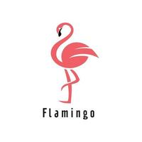 Flamingo logo design Vector template