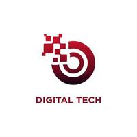 vector de stock de logotipo de tecnología abstracta digital