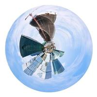 urban spherical panorama of Moscow city buildings photo
