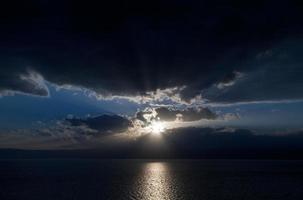 sunset on Dead Sea, Jordan photo