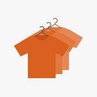 illustration of orange t-shirt icon on a white background vector