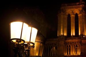 Lantern near Notre Dame de Paris photo