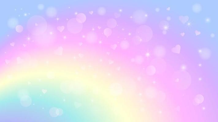 Delicate pink background with bokeh effect, hearts and stars. Design element.