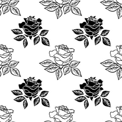 Black Rose Pattern Vector Art, Icons, and Graphics for Free Download