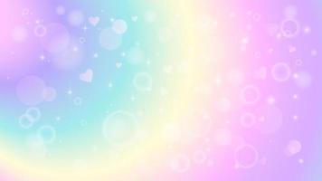 Delicate background with bokeh effect, hearts and stars. Design element. vector