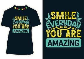 World Smile Day T-shirt Design vector