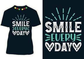 diseño de camiseta del día mundial de la sonrisa vector