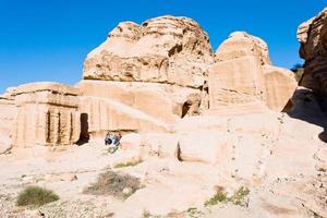 Jinn Blocks and relief of obelisk in Bab as-Siq, Petra, photo